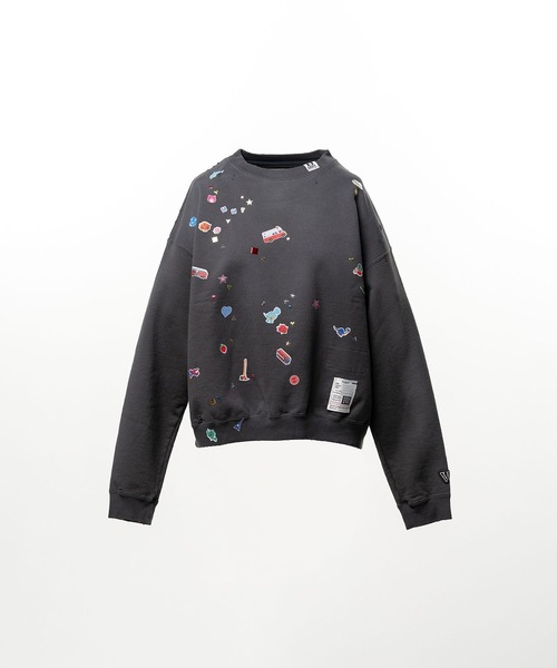 ね*こ様 MIHARA YASUHIRO ミハラヤスヒロ ステッカートレーナー Maison MIHARA YASUHIRO(ミハラヤスヒロ)/Kids Sticker Printed Hoodie