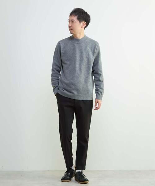 MEN'S MELROSE セーター ニット ラムウールライクモックネックニット