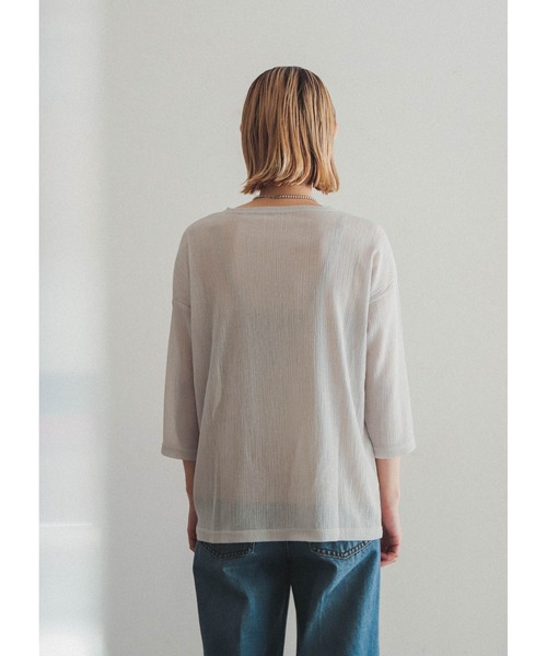 「FIL DE FER」 7分袖カットソー FREE ネイビー レディース_画像9