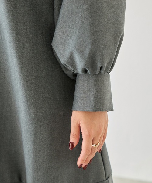 「LAVEANGE」 長袖ワンピース 4L モカ レディース_画像7