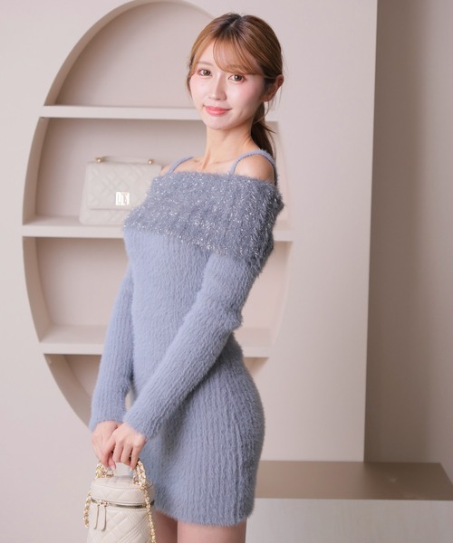 「LIPSERVICE」 ニットワンピース M ホワイト レディース_画像9