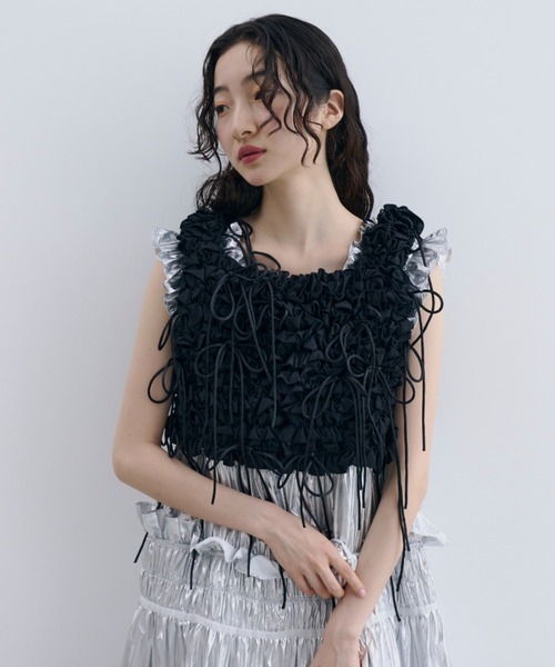 「PERNA」 ノースリーブワンピース LARGE ブラック レディースの画像