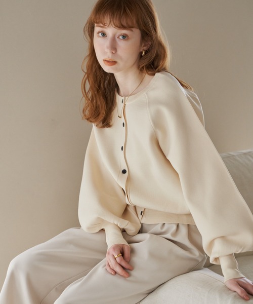 「hinari」 ニットカーディガン FREE イエロー レディース_画像8