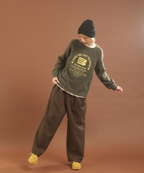 「MUHET」 長袖ニット MEDIUM カーキ レディース_画像8