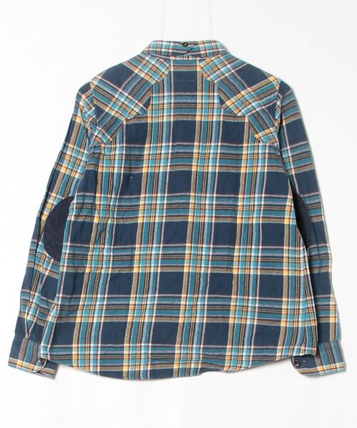 「FRAPBOIS half」 チェック柄長袖シャツ 1 ブルー レディース_画像2