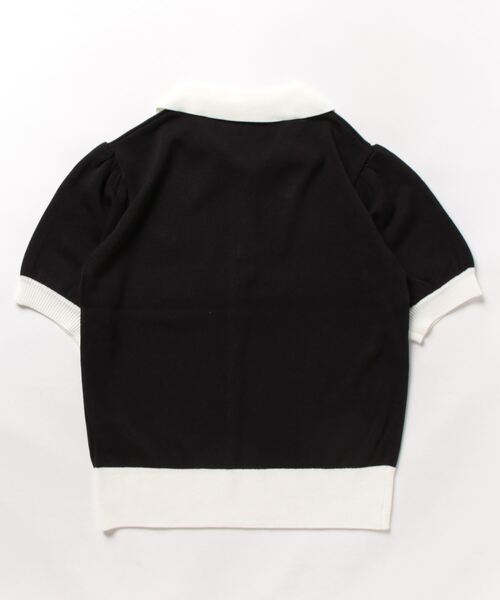 「MARY QUANT」 半袖ニット M ブラック レディース_画像3