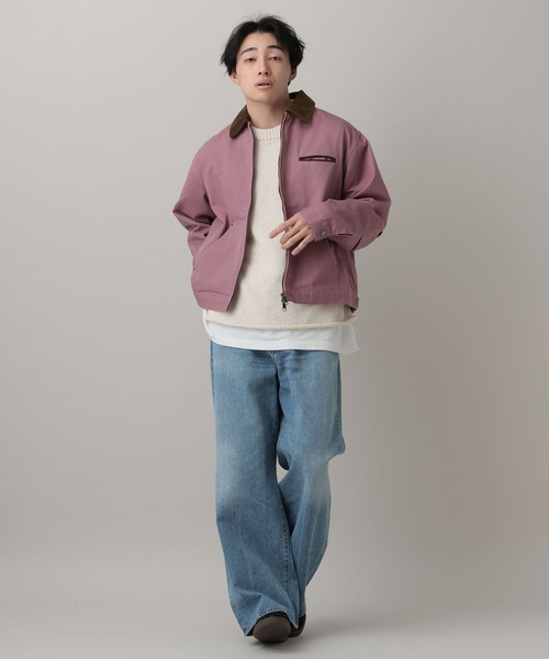 Rip Curl ※上下セット　上ピンクジャケット　下ブルーグレービブパンツ RAGEBLUE（レイジブルー） ブルゾン アウター Corduroy Design Short