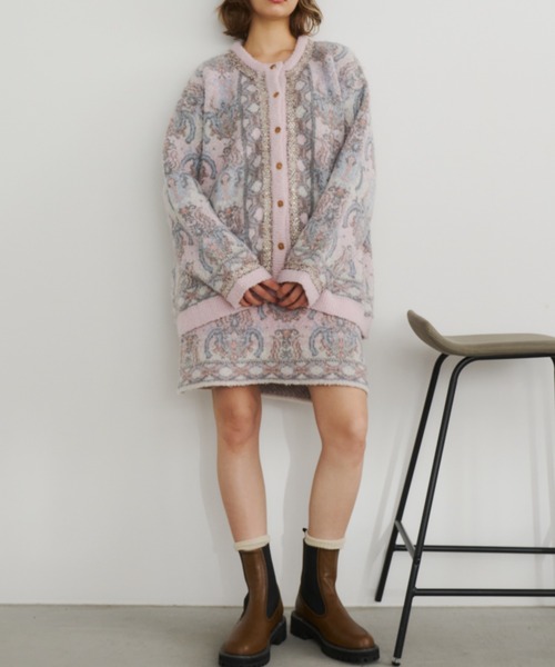 「Unitage」 ニットスカート FREE ネイビー レディース_画像5