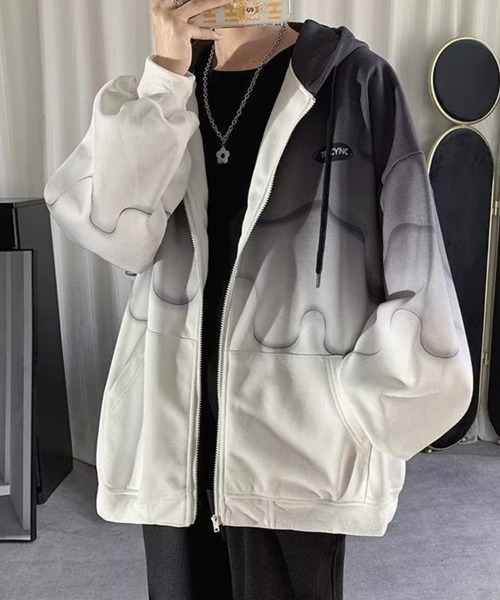 め*〜様 OFF-WHITE グラデーション　パーカー OFF-WHITE オフホワイト 18AW Zip Up Hoodie グラデーション ジップ