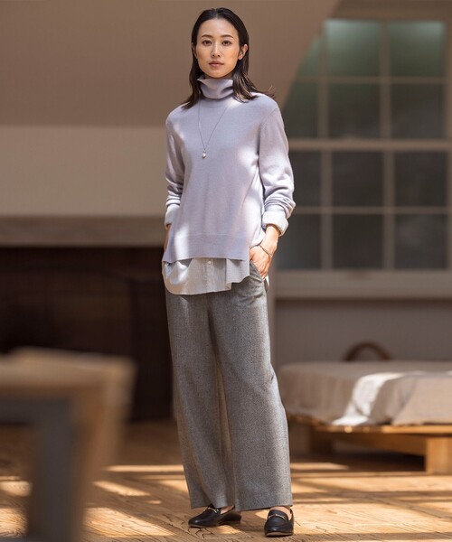 「J.PRESS」 長袖ブラウス T15 ブルー レディース_画像3