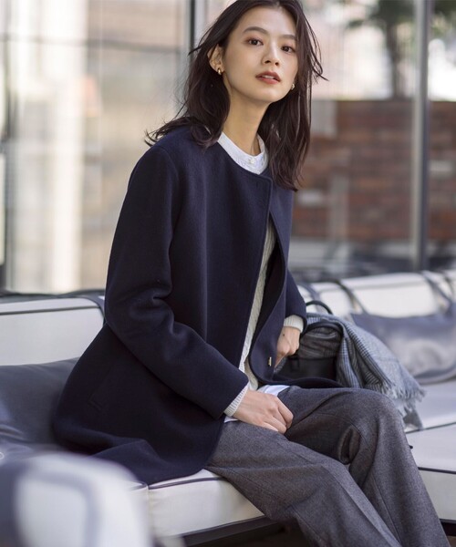 「J.PRESS」 長袖ブラウス T15 ブルー レディース_画像8