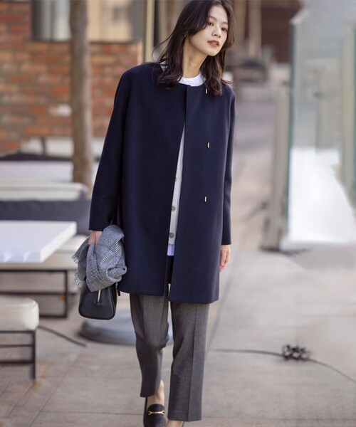 「J.PRESS」 長袖ブラウス T15 ブルー レディース_画像9