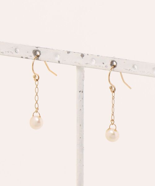CERCA ピアス September/淡水パール＋チェーンpierce レディース