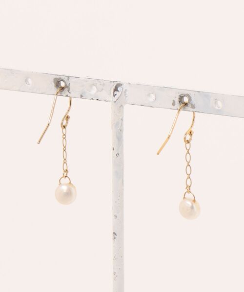 CERCA ピアス September/淡水パール＋チェーンpierce レディース