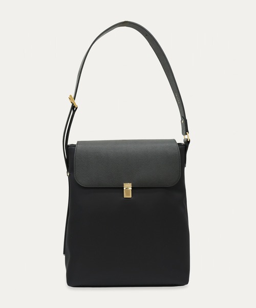 ショルダーバッグ Leather Flap Nylon Twill Shoulder Bag メンズ レディースの画像