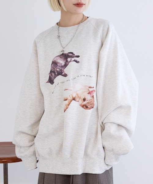 「w closet」 スウェットカットソー - グレー レディース_画像5