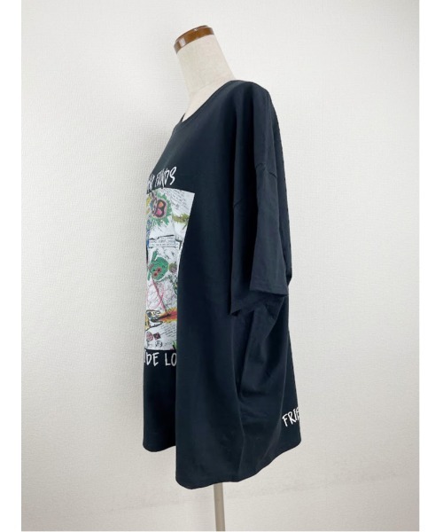 「WORLD WIDE LOVE!」 半袖Tシャツ 2 ホワイト レディース_画像8