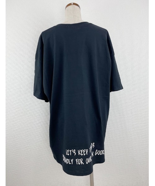「WORLD WIDE LOVE!」 半袖Tシャツ 2 ホワイト レディース_画像9