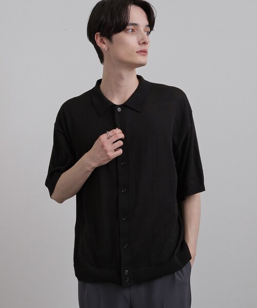 【新品定価13万】BRUNELLO CUCINELLI　半袖ニットシャツ tk.TAKEO KIKUCHI（ティーケータケオキクチ） セーター ニット 半袖