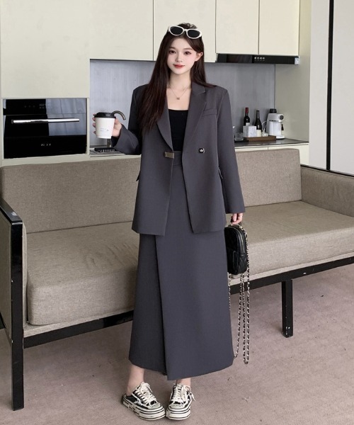 Aelina セットアップ スーツジャケット&スカートセットアップ Aelina セットアップ スーツジャケット&スカートセットアップ