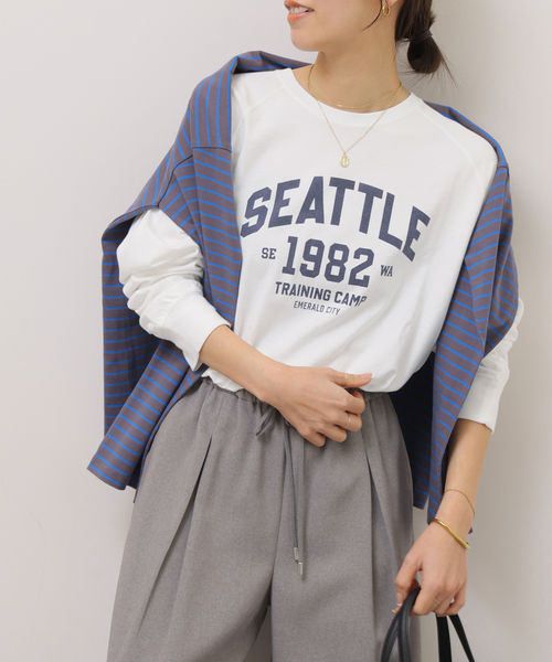 ジァーナルスタンダードレリューム　　コットンスラブラグランTEE JOURNAL STANDARD relume（ジャーナルスタンダード レリューム） t
