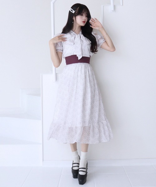 「TITTY&CO.」 半袖ワンピース MEDIUM ピンク レディース_画像3