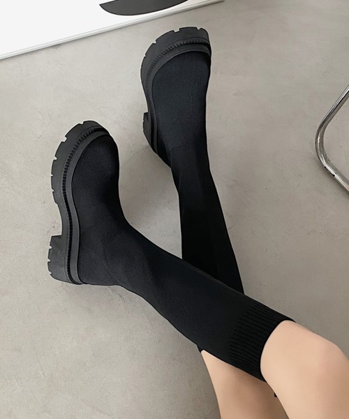 「Shoes in Closet」 ロングブーツ LL ブラック レディース_画像7