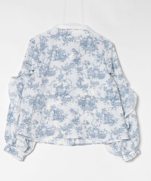 「apres jour」 花柄長袖ブラウス X-LARGE ホワイト レディース_画像2