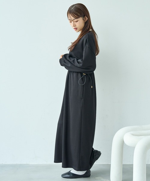 「mil」 長袖ワンピース S ブラウン レディース_画像6