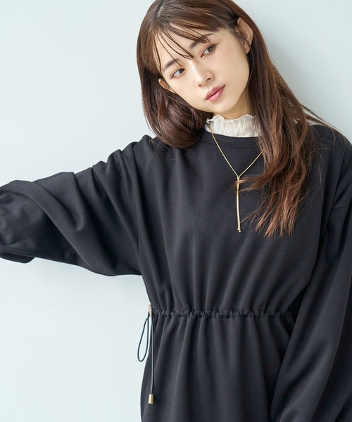 「mil」 長袖ワンピース S ブラウン レディース_画像7