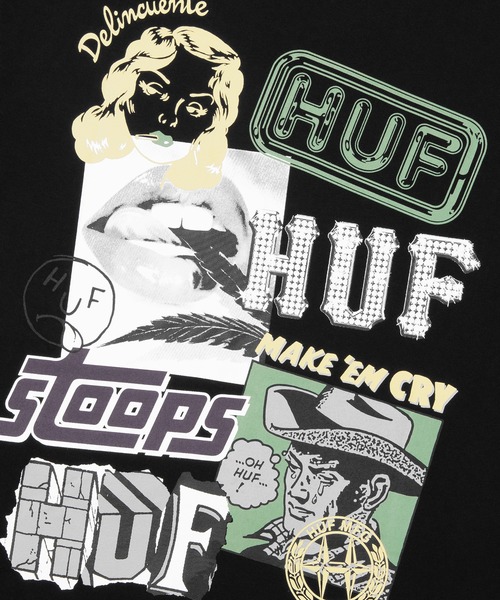 「HUF」 長袖Tシャツ X-LARGE ホワイト メンズ_画像2