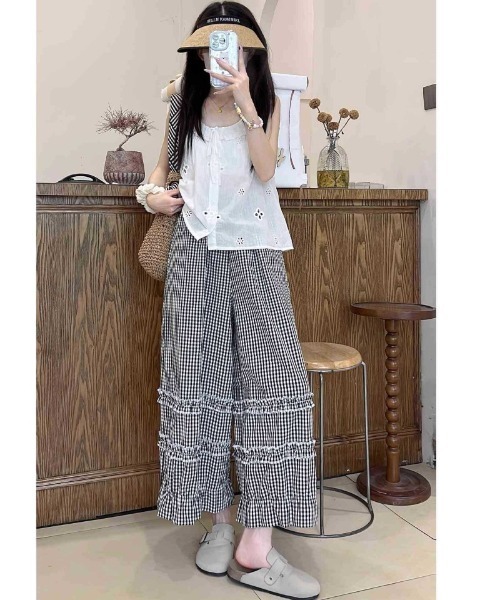 パンツ 2色展開 裾フリルレース パンツ レディース : ZOZOTOWN Yahoo