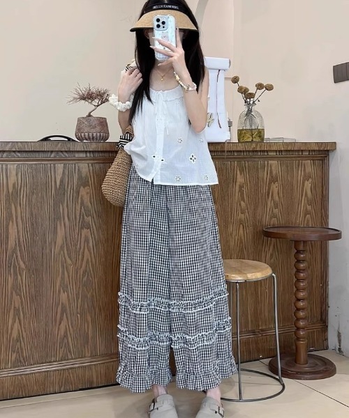 パンツ 2色展開 裾フリルレース パンツ レディース : ZOZOTOWN Yahoo