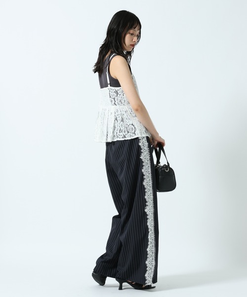 【美品】sheller 入手困難 レースレイヤードビスチェ 定価27,500円 PAGEBOY（ページボーイ） レースレイヤードビスチェ「紐アレンジ可能
