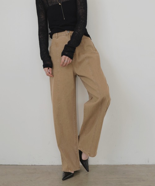 「LIAN」 デニムパンツ MEDIUM グレー レディース_画像2