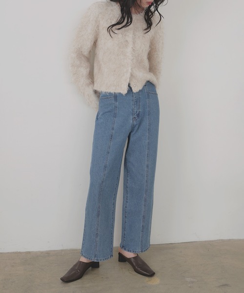 「LIAN」 デニムパンツ MEDIUM グレー レディース_画像7