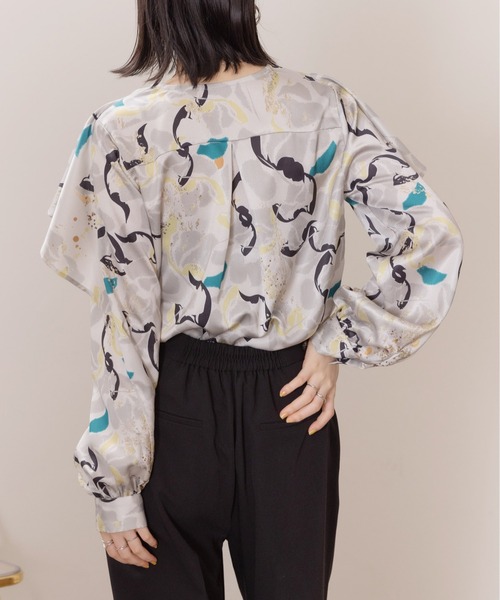 「Eimee Law」 長袖ブラウス 38 ライトグレー レディース_画像8