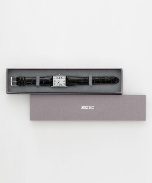 腕時計 SEIKO/セイコー コラボレーション スクエア ブラック メンズ レディースの画像