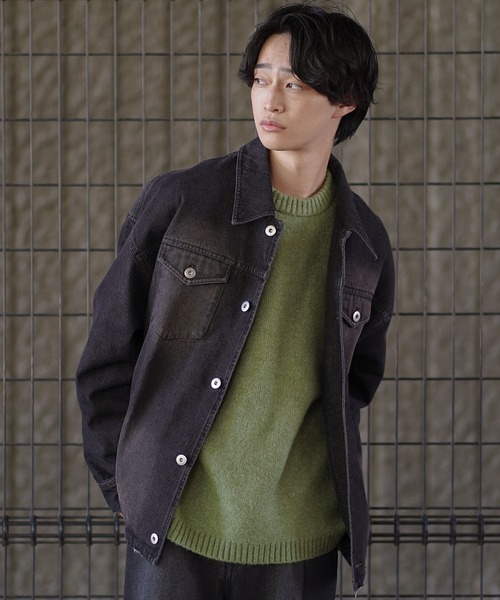 「molk」 デニムジャケット X-SMALL ブラック メンズ_画像9