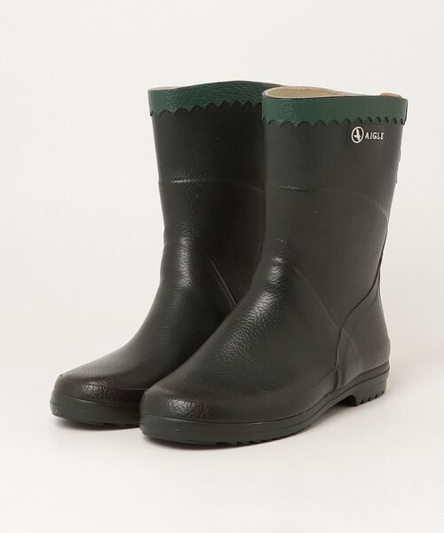AIGLE レインブーツ 美品37サイズ AIGLE（エーグル） レインブーツ 37 ブラック レディース : ZOZOTOWN