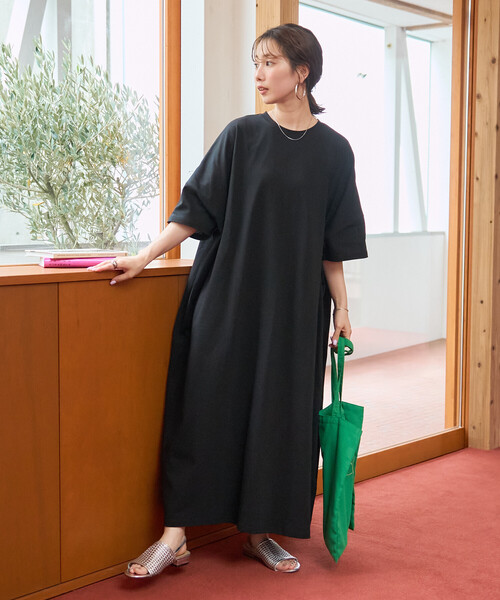 CRESCENT 半袖ワンピース FREAK'S STORE（フリークスストア） ワンピース 夏 半袖 限定展開