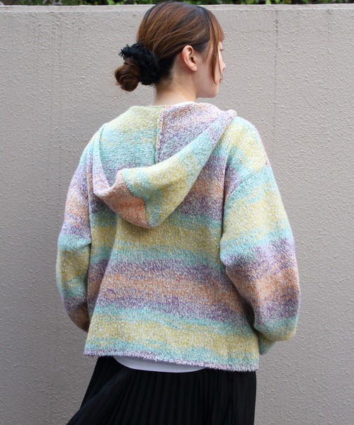 MEYAME（メヤメ） ニット セーター ウールメキシカンニットパーカ WOOL