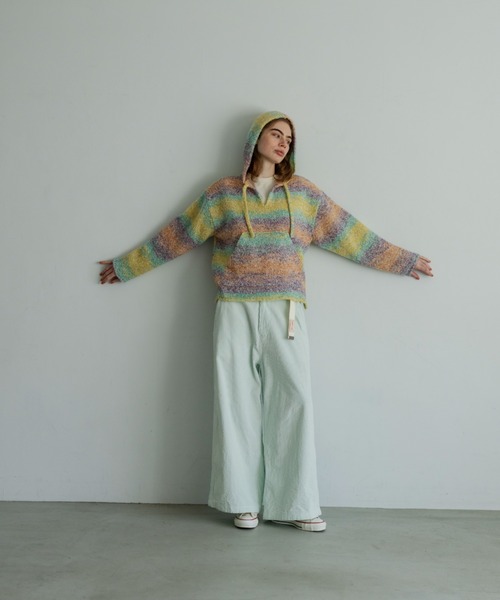 MEYAME（メヤメ） ニット セーター ウールメキシカンニットパーカ WOOL