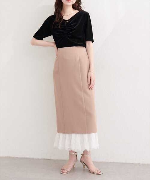 natural couture 「natural couture」 半袖カットソー FREE ボルドー