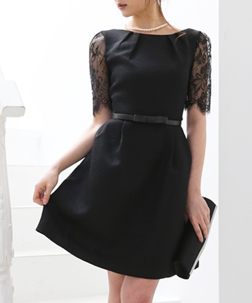 DRESS LAB ドレス 「結婚式/オケージョンドレス」袖レース A