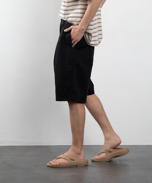 グレー　ワイドショーツ パンツ Buyer's Select/ ヘビーツイル ハーフシャーリング