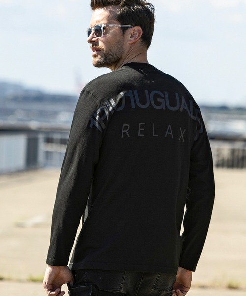 【1PIU1UGUALE3 RELAX】フロントロゴプリント長袖Tシャツ 1PIU1UGUALE3 RELAX tシャツ 「WEB・直営店限定」1PIU1UGUALE3