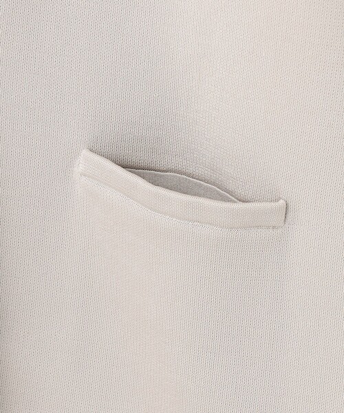 ジャケット ノーカラージャケット 【洗える】 シンセティックヤーンスムース ロングニットジャケット 洗える シンセティックヤーンスムース