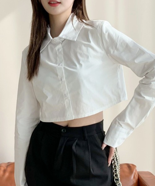 solleim（ソルレム） ブラウス シャツ ショート丈テーラード衿シャツ