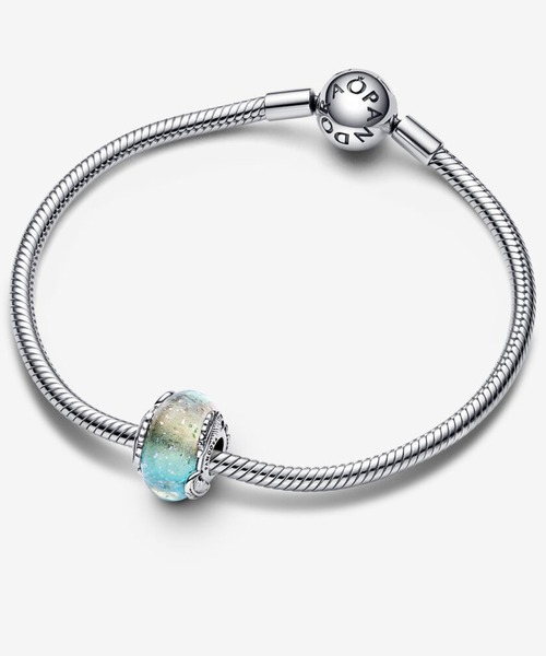 PANDORA バングル　カラーガラスチャームセット PANDORA（パンドラ）の「サンセット ムラーノ ガラス チャーム
